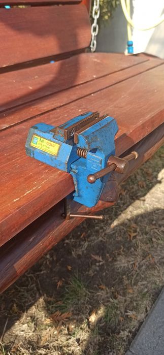 Małe solidne imadło Gisag B 63, niemieckie DDR