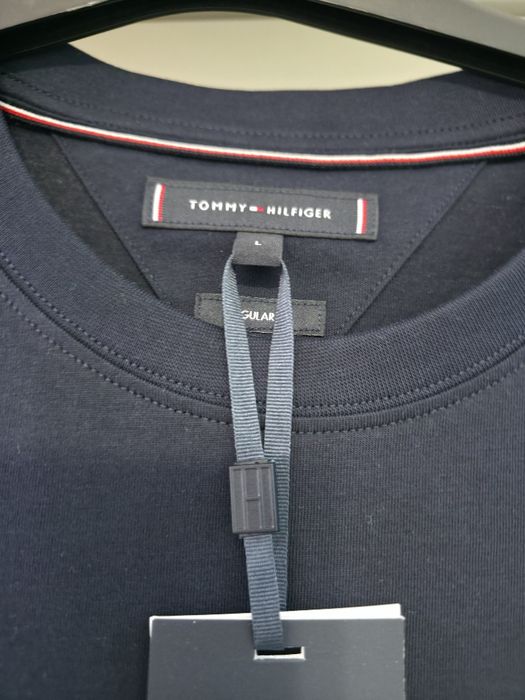 Granatowa nowa koszulka t-shirt męski Tommy Hilfiger L