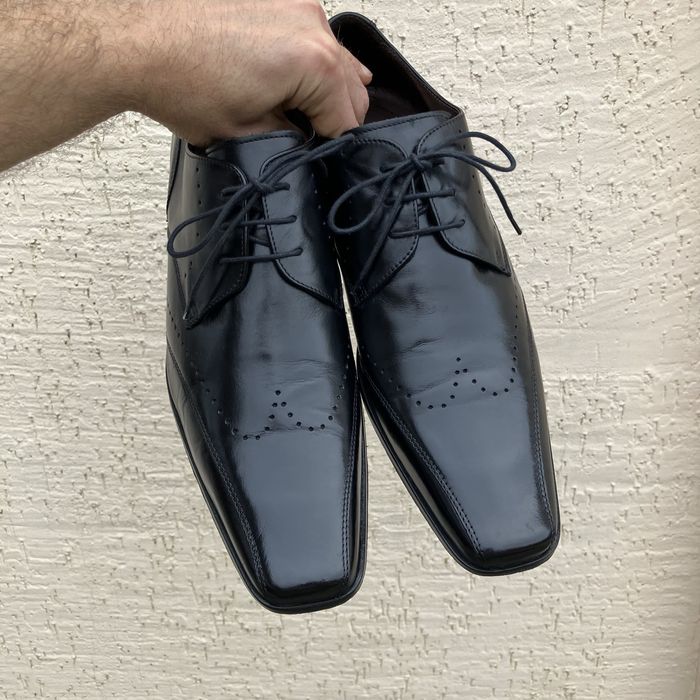 Мужские класические кожаные туфли, р43-43,5, Италия