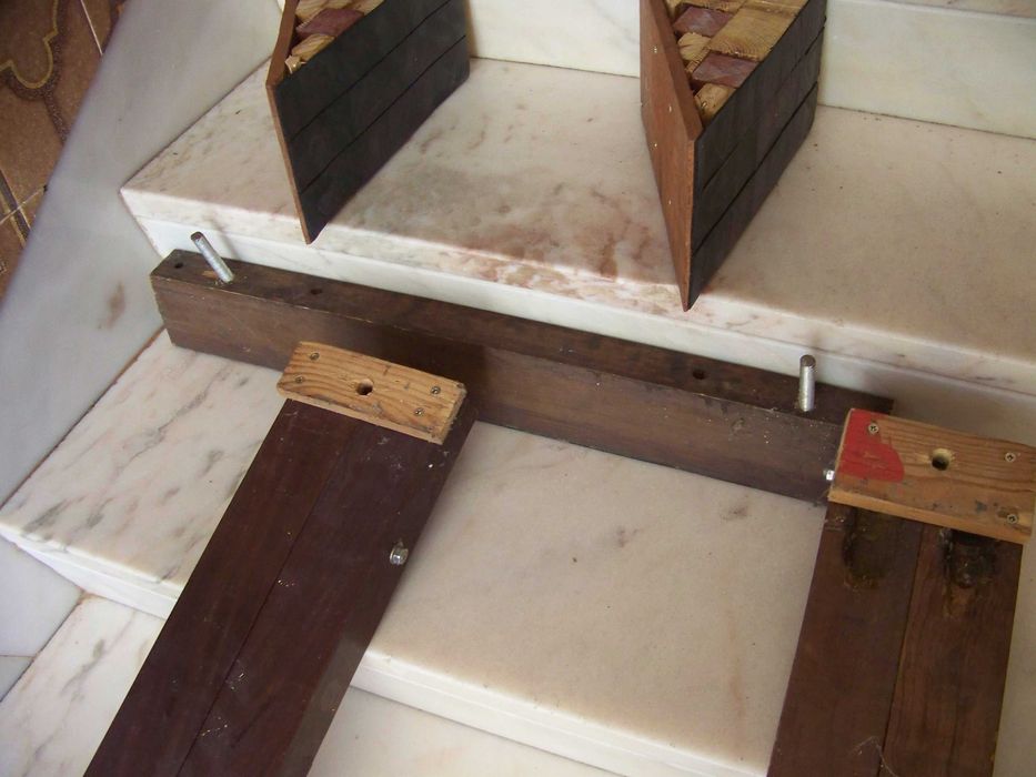 rampa para cadeira de rodas de fabrico artesanal