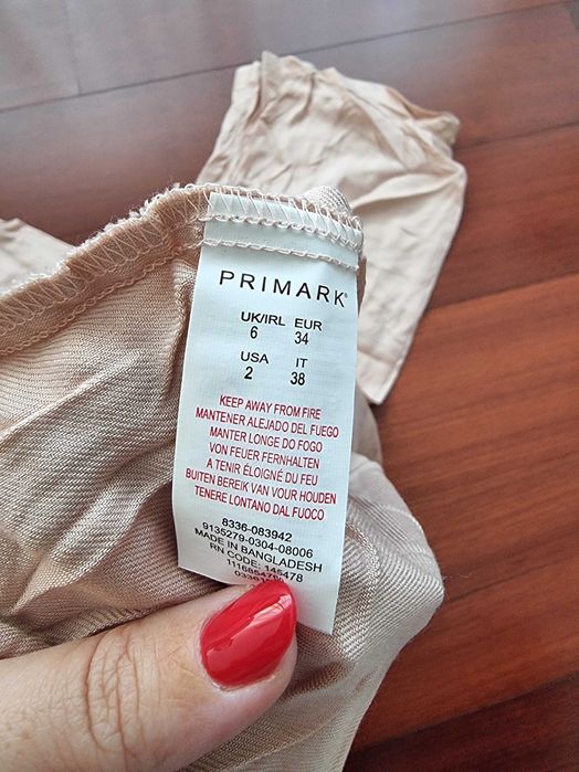 Cullotes rosa claras Primark 100% viscose, tamanho 34 - nunca usadas