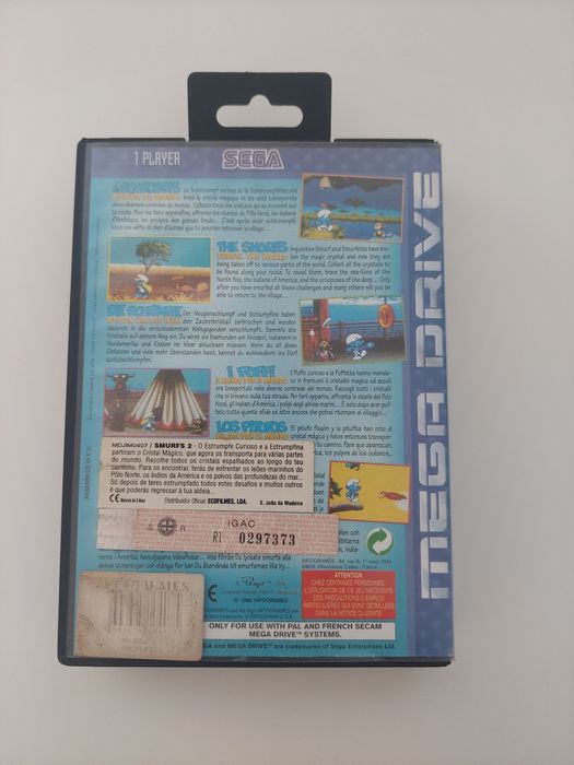 Jogo Smurfs - Mega Drive