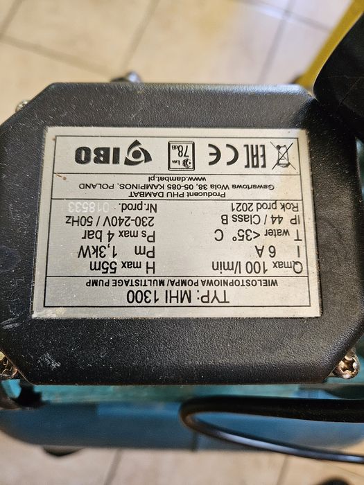 Pompa hydroforowa MHI 1300 zbiornik 50L