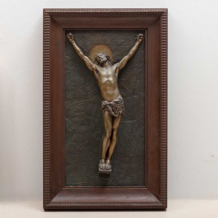 Cristo antigo com moldura