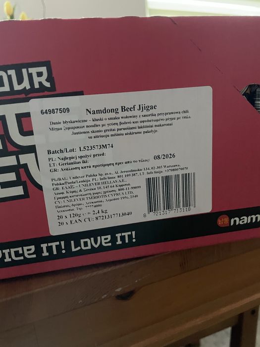 Danie instant Namdong Beef Jjigae