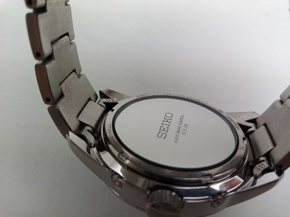 Японские часы Seiko Solar SBTM207 титан, радиоконтроль, сапфир, Japan made, солнечная батарея