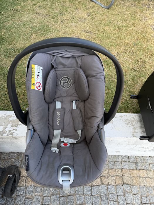 Conjunto Cybex – Cloud Z i-Size + Base Isofix + Carrinho Balios S + Capa Anticalor