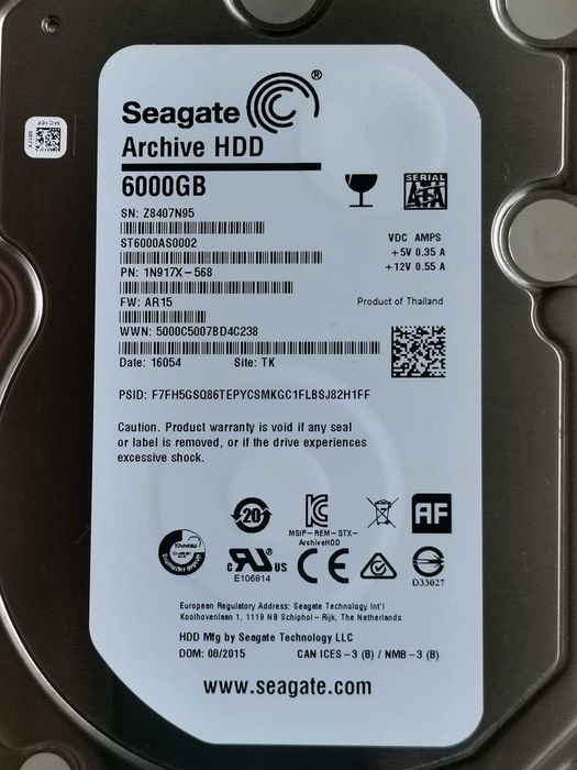 HDD 6TB SeaGate 3.5"