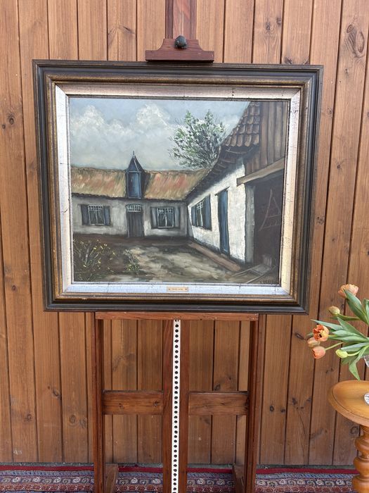 Obraz z wiejskimi budynkami, domostwo #9040 Stylowy Węgrów