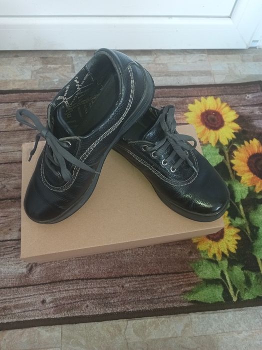 Кеди, туфлі спорт стиль, чорні, 38 р, натуральна шкіра