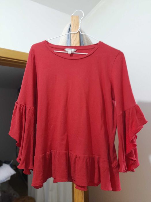 Blusa algodão vermelha