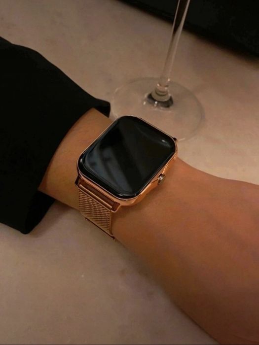Smartwatch złoty komplet dwa paski nowy
