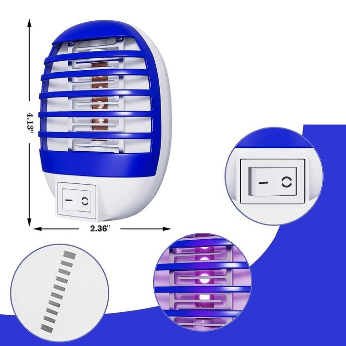 Zestaw lamp owadobójczych do domu, sypialni 4szt. 4W