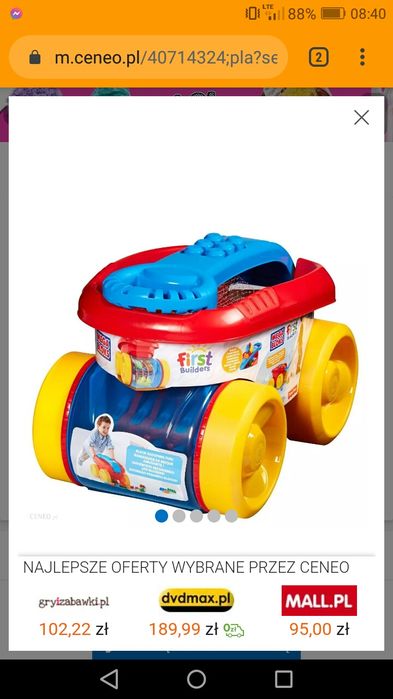 Zbieracz klocków Mega Blocks