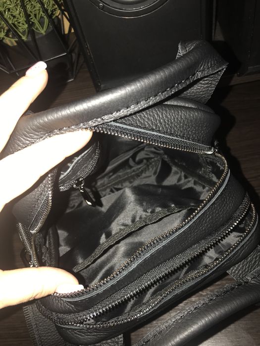 Кожаная мужская барсетка сумка. Сумочка из натуральной телячьей кожи.