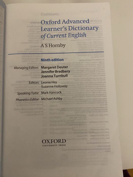 Dicionário - Oxford Advanced Learner’s Dictionary
