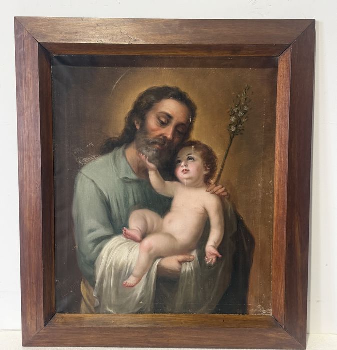 Pintura - S. José com menino Jesus - 1902 (assinada)