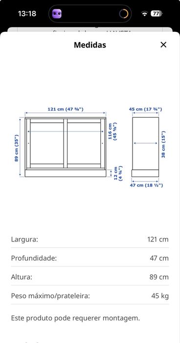 Aparador branco IKEA