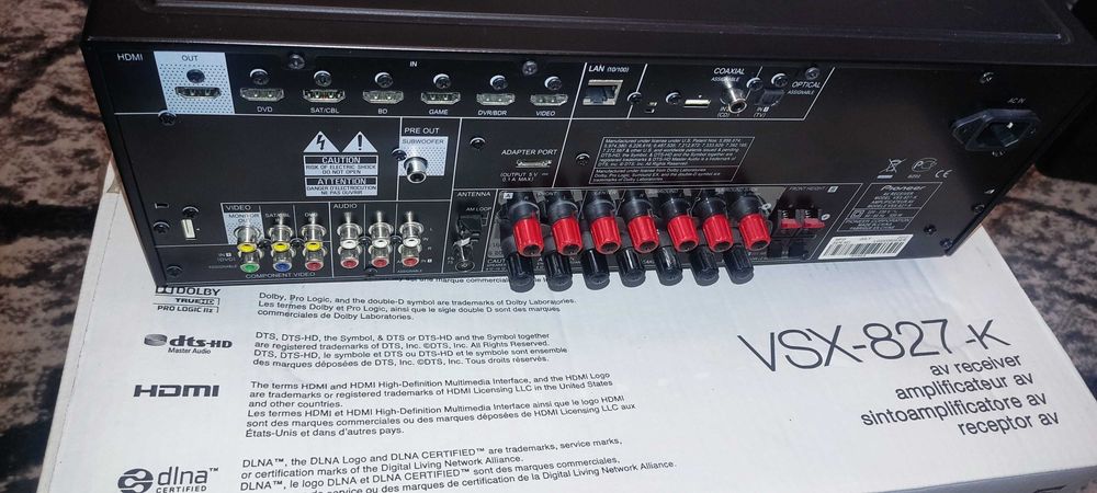 Amplituner Pioneer VSX-827-K 7.1, HDMI 1.4a