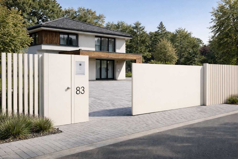 Ogrodzenie palisadowe pionowe, grzebieniowe, aluminiowe