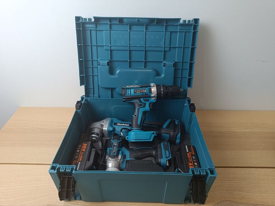 Conjunto 3 Maquinas Mukins Brushless 88V - Pack Profissional com Mala
