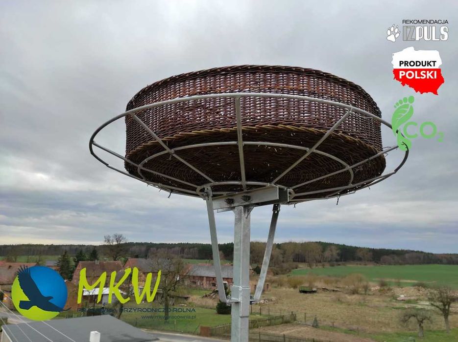 Plataforma de nidificação para cegonha – modelo Estrutura metálica MKW para postes elétricos