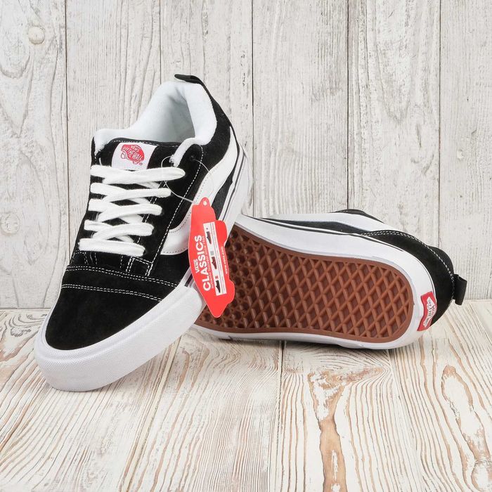 Кеди Vans KNU Skool (Black/White) чорно-білі