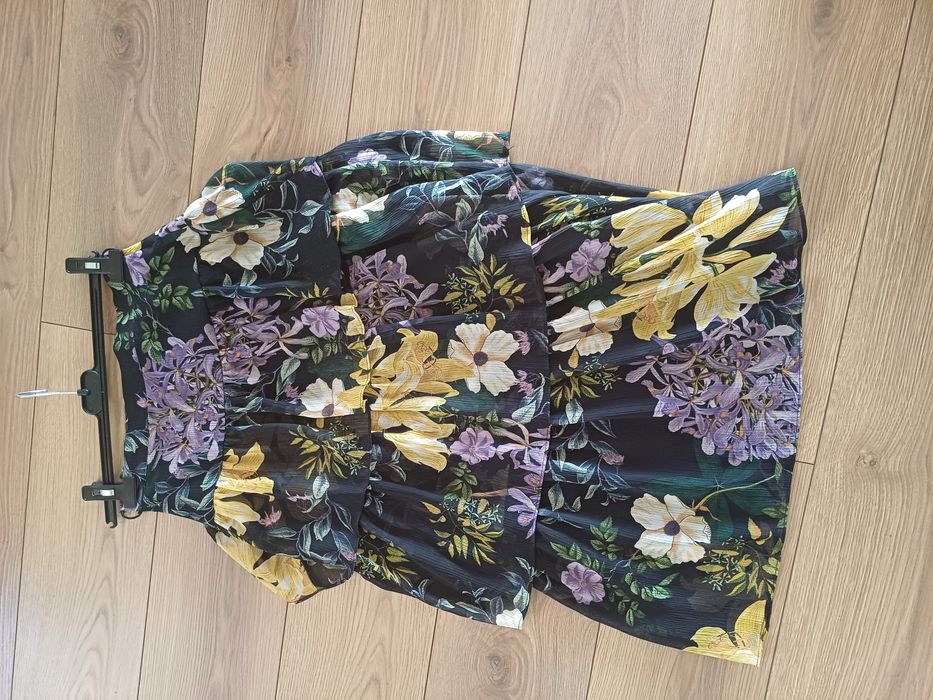 Spodnica w kwiaty mango wiosna midi