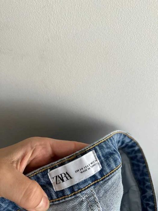 Spodnie dżinsowe dżinsy jeansy Zara 34 xs cotton niebieskie