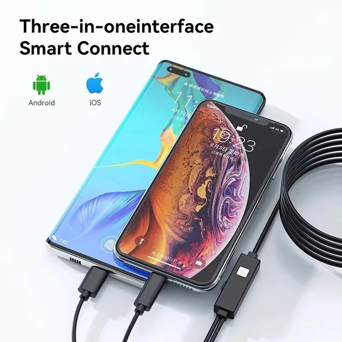 Ashfly Cyfrowy mikroskop 10–200X USB-C iOS/Android + kamera 2MP LED