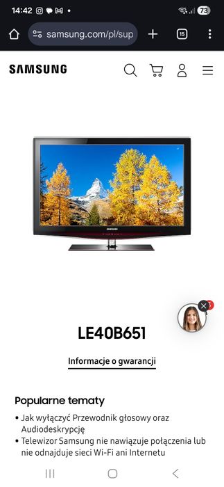 Telewizor Samsung LE40B651