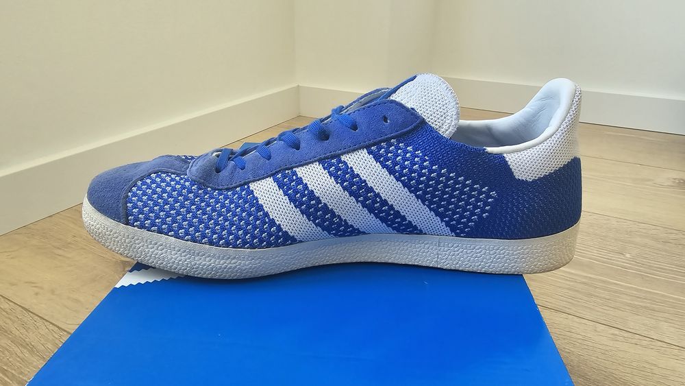 ADIDAS Gazelle Primeknit 46 2/3 Azul/Branco