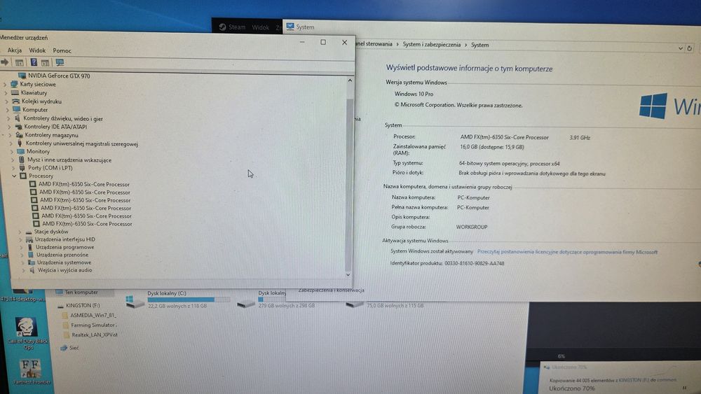 Komputer do gier / Asus sabertooth 990FX 2.0 / FX-6350 / GTX 970 / 16GB RAM