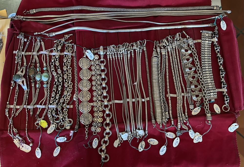 Pulseiras e fios com ou sem pendente em prata de lei 92.5 indiana