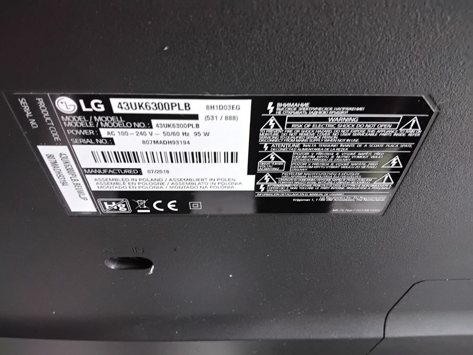 Vendo smart  tv LG de 43"