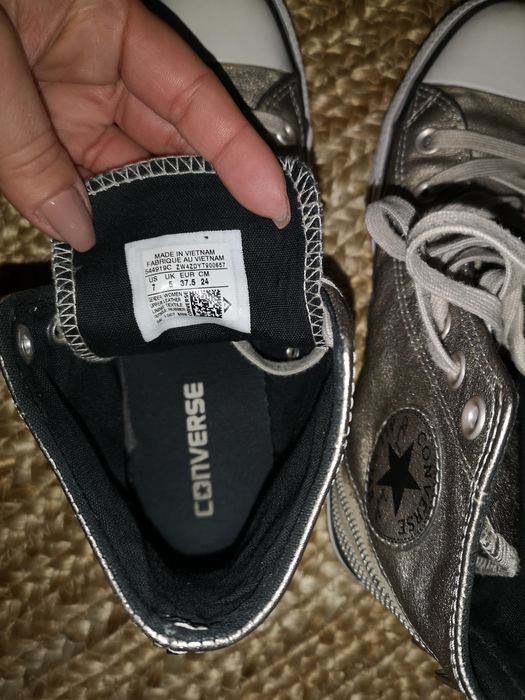 Converse 37.5 trampki złote zamki