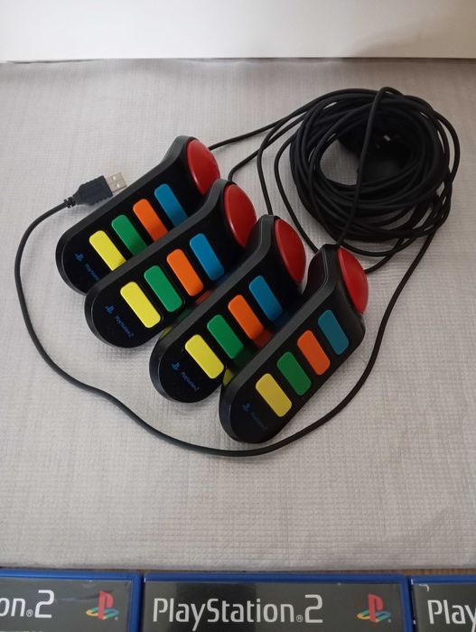 Campainhas Buzz PS2 PlayStation 2, 6 jogos (retomo jogos PS1)