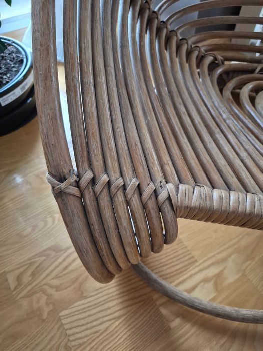 Fotel vintage bambusowo-rattanowy