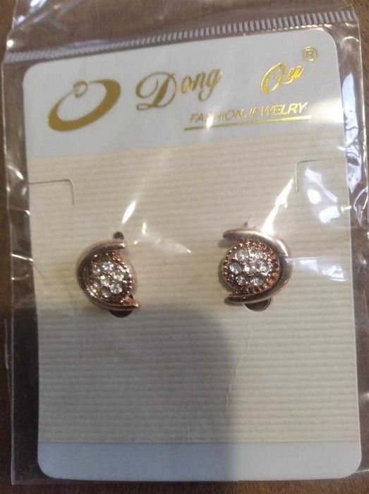 Серьги медзолото новые