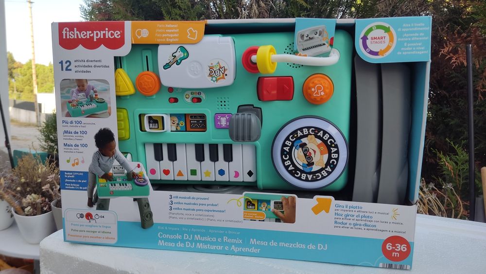 Mesa de Misturas DJ Fisher-Price (Aprender & Brincar) – Em Português!