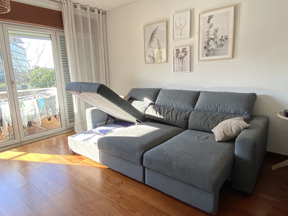 Sofá com Chaise Long IKEA Lordelo Do Ouro E Massarelos • OLX Portugal