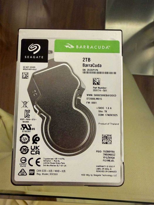 Disco Rígido Interno (HDD) Seagate BarraCuda 2TB
