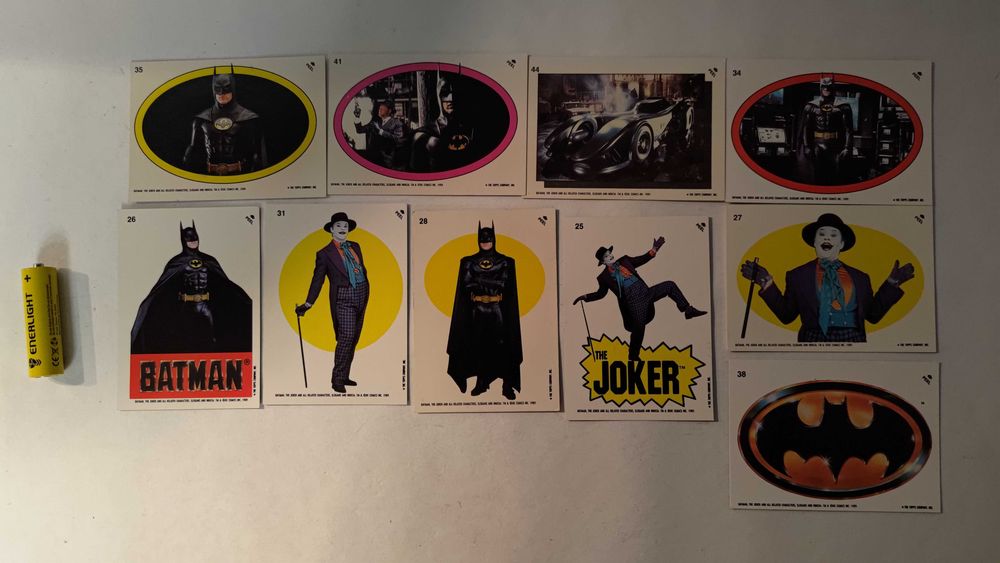 Карточки бетмен 10 шт 1989 года batman джокер Робин пингвин лот cards