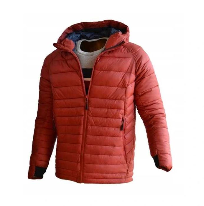 Cross Jeans czerwona kurtka zimowa unisex L | kaptur