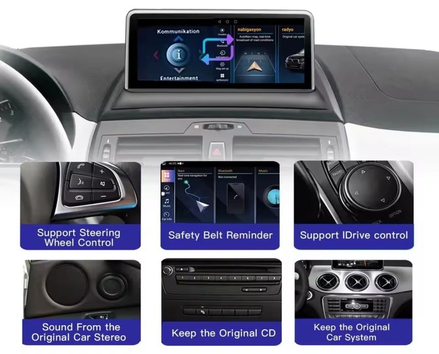 Radio Android Nawigacja BMW X3 E83 CarPlay Android Auto