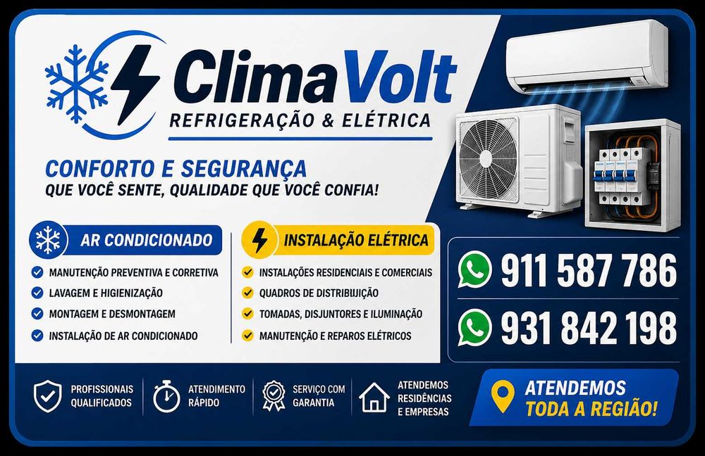 serviços de ar condicionado e elétrica