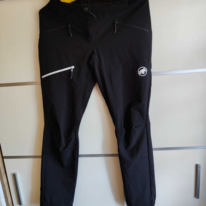 Super lekkie softshell spodnie wspinaczka Mammut Taiss UK 10 ideał