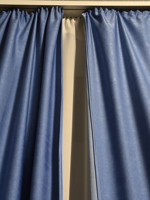 Штори блекаут сині готові на 2 вікна 1,45×2,9м