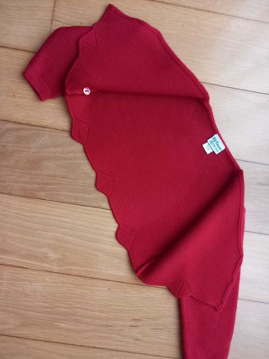 Casaco/bolero Pili Carrera, 24 meses, cor vermelho escuro.
