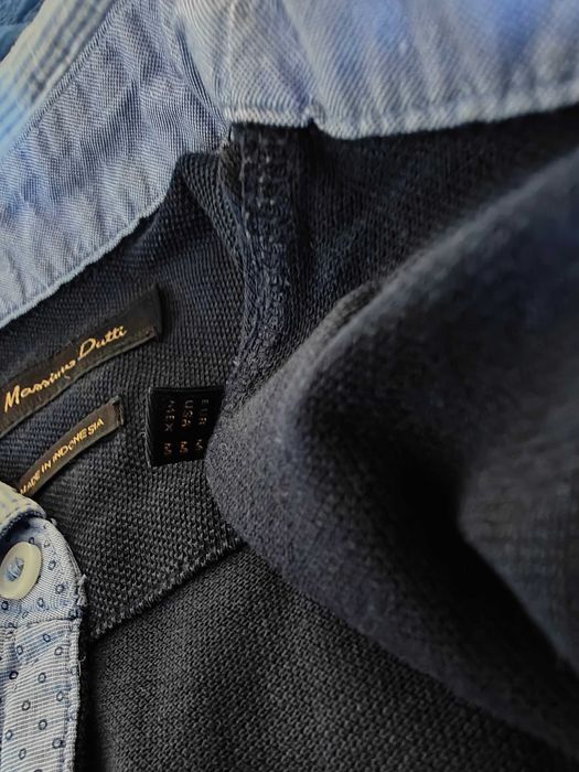 Polo Massimo Dutti azul escuro tamanho M